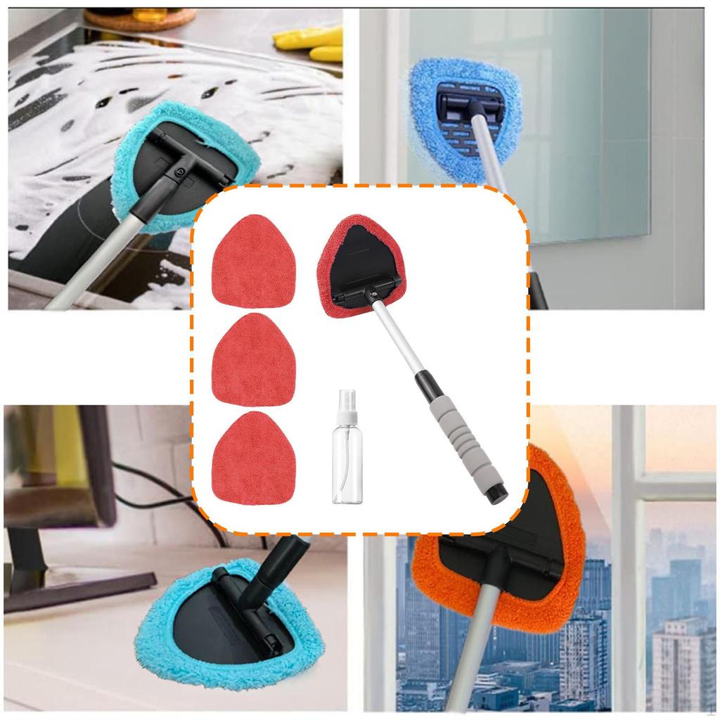 Auto Windshield Cleaning Tool Interior Glass Kit Portable Lightweight Car Window
