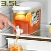 3,5L Große Kapazität Kaltwasserkanne Kalte Kanne Saftkrug Kalte Kanne mit Hahn Sommer Kühlschrank Eiskalte Getränke Spender