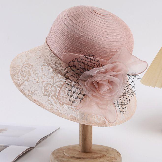 Eleganckie letnie kapelusze przeciwsłoneczne Ochrona UV Francuski styl Podróżne kapelusze plażowe dla kobiet Jednokolorowy kapelusz typu Bucket