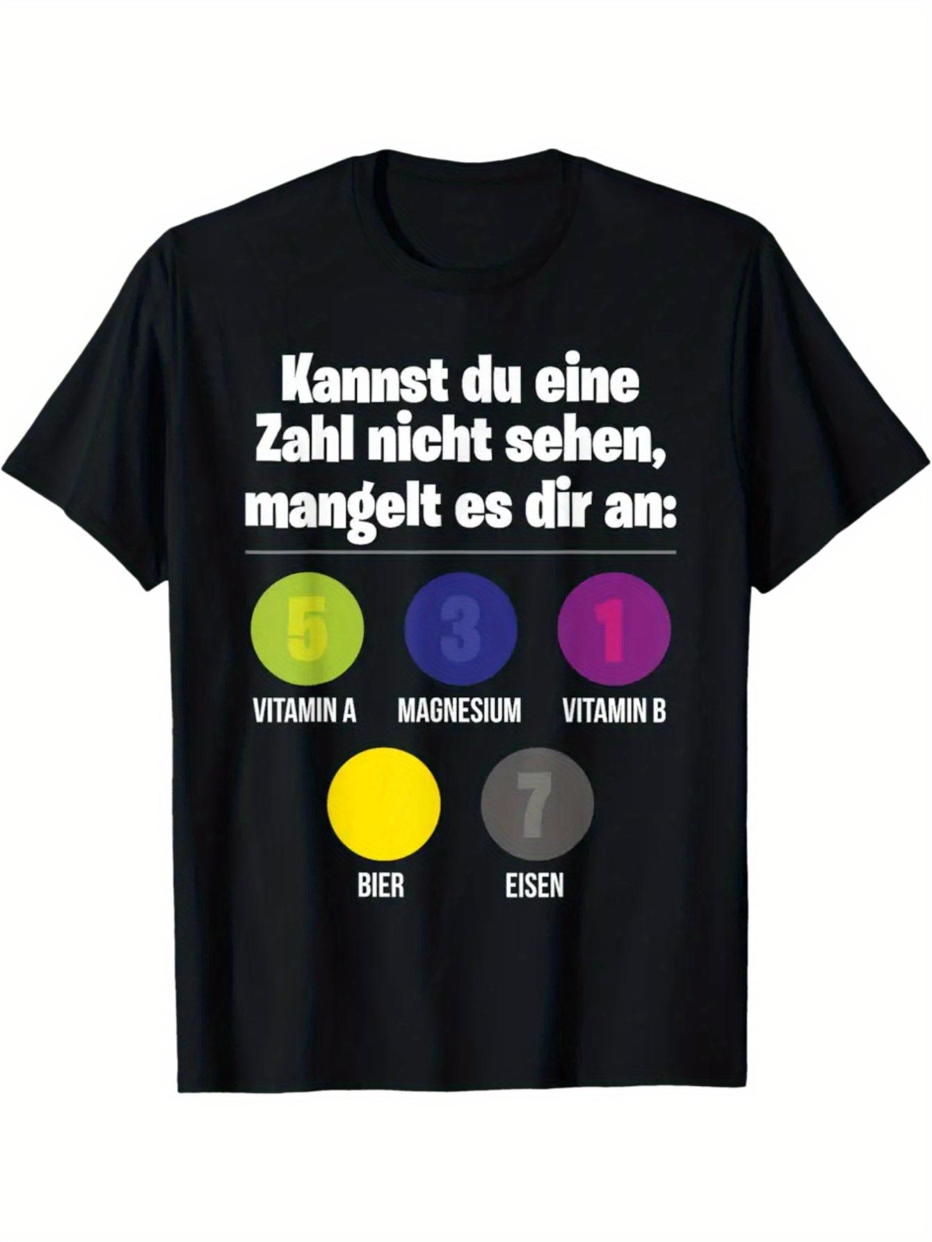 Men s & Beer-Themed T-Shirt - German Lettering & Beer Bottle Print XL