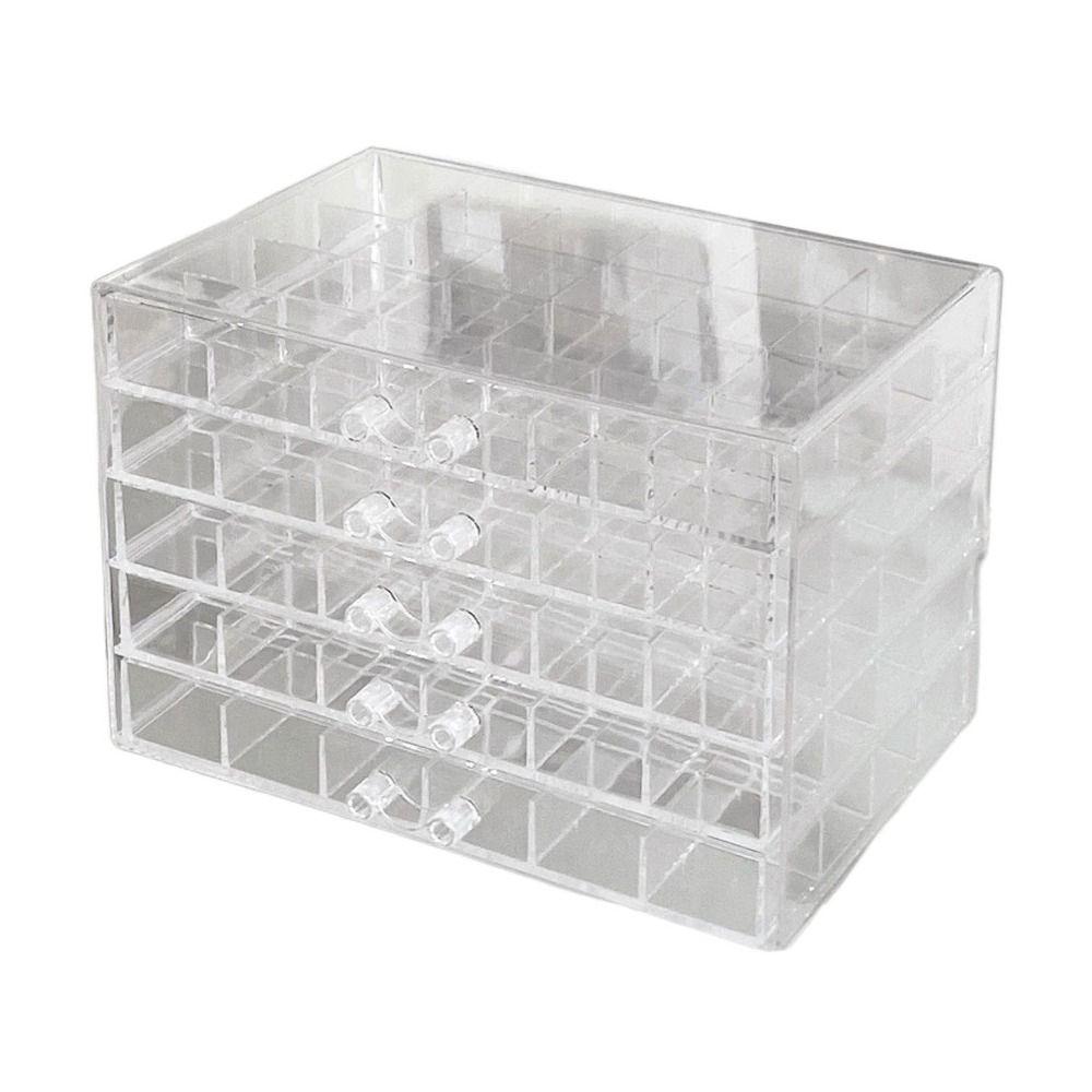120Grids Jewelry Storage Box Acrylic Nail Art Organizer Box Jewelry Transparent Box Vanity