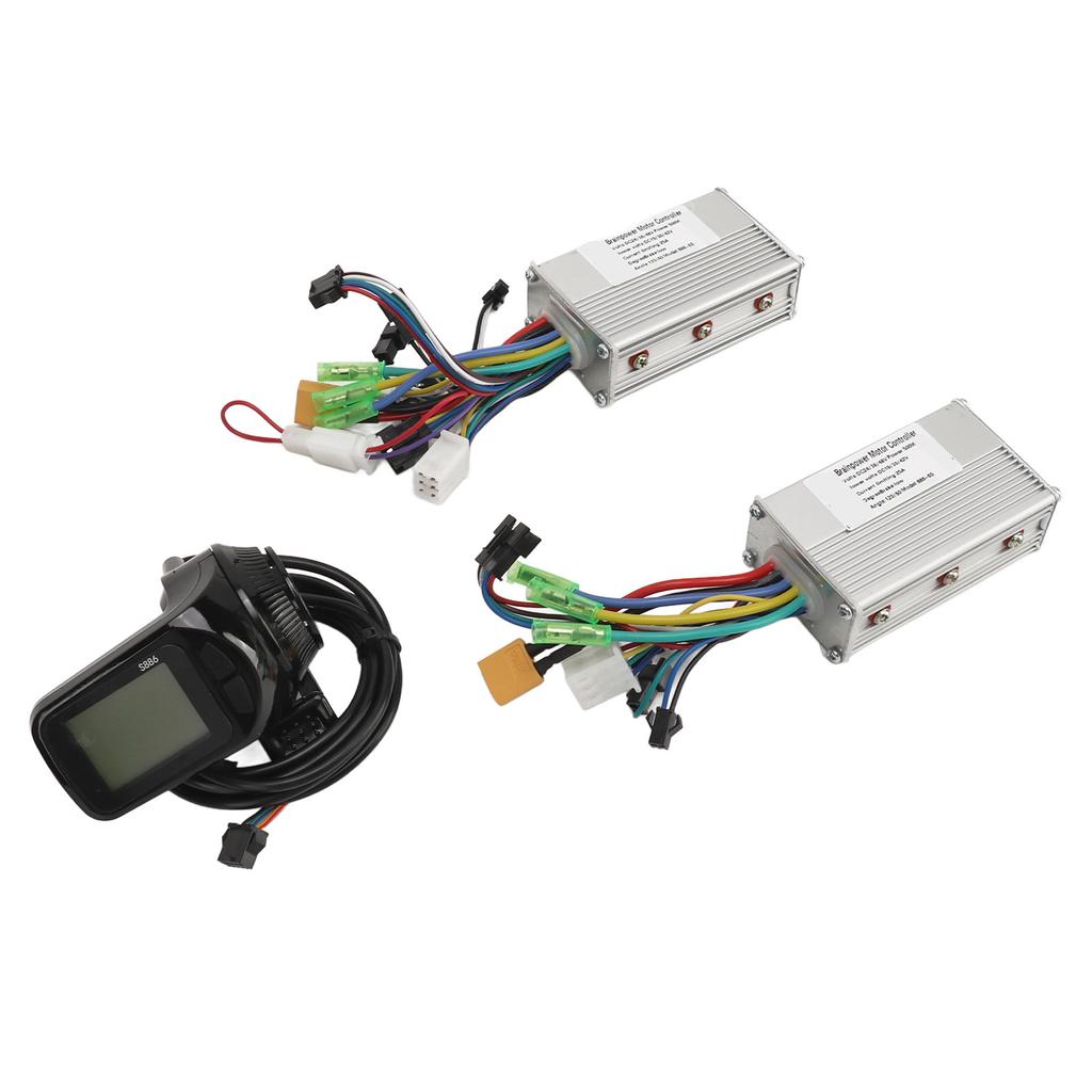 Elektrofahrrad Bürstenloser Controller Kit 24V 36V 48V 500W 25A Lithium Batterie Dual Drive Bürstenloser Motor Controller