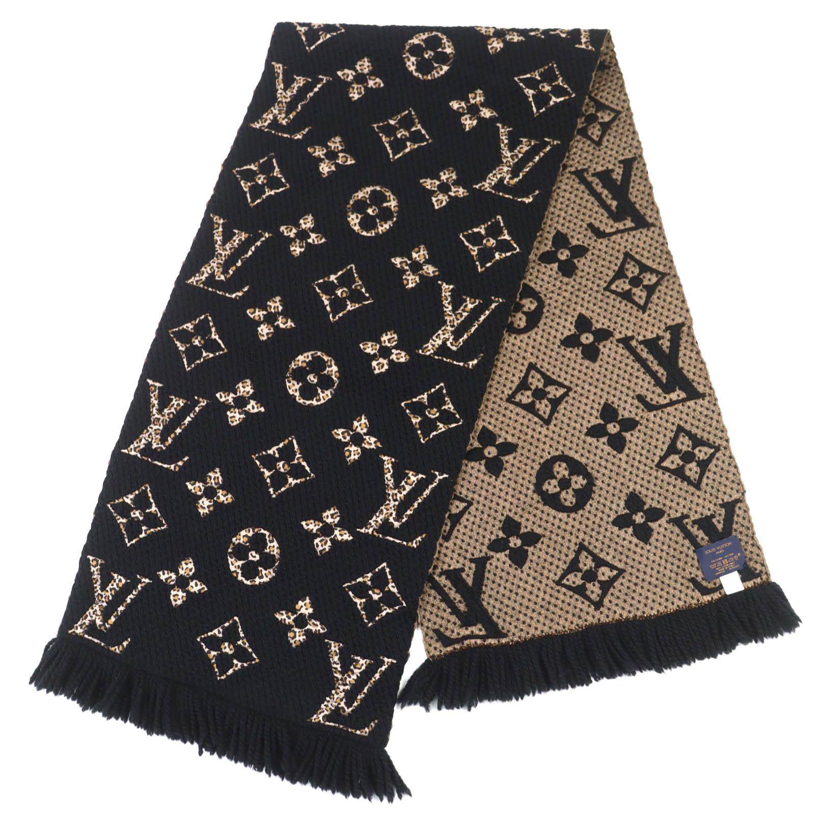 

Very Good LOUIS VUITTON Scarf Echarpe Giant Monogram Jungle wool Women M75885 Used