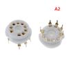 1 Pcs Gold Plated 9Pin Pcb Ceramic Tube Socket Valve Base For 12Ax7 12Au7 Ecc8383
