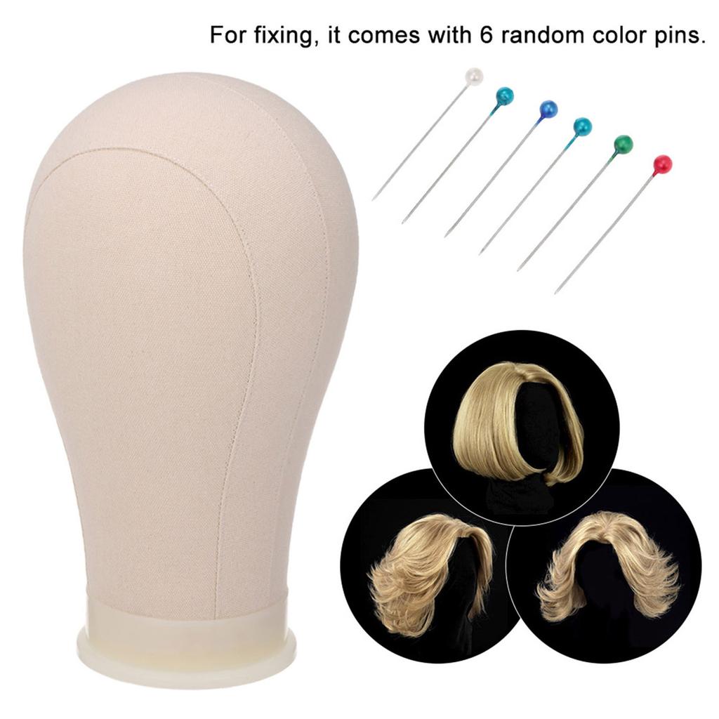 Bestauty Canvas Block Head Mannequin Head Wig Display Styling Head Manikin Canvas Head