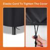 Waterproof Patio Fire Pit Cover Black UV Protector Grill BBQ Shelter Outdoor Garden Yard Round BBQ Cover Canopy Furniture Covers
