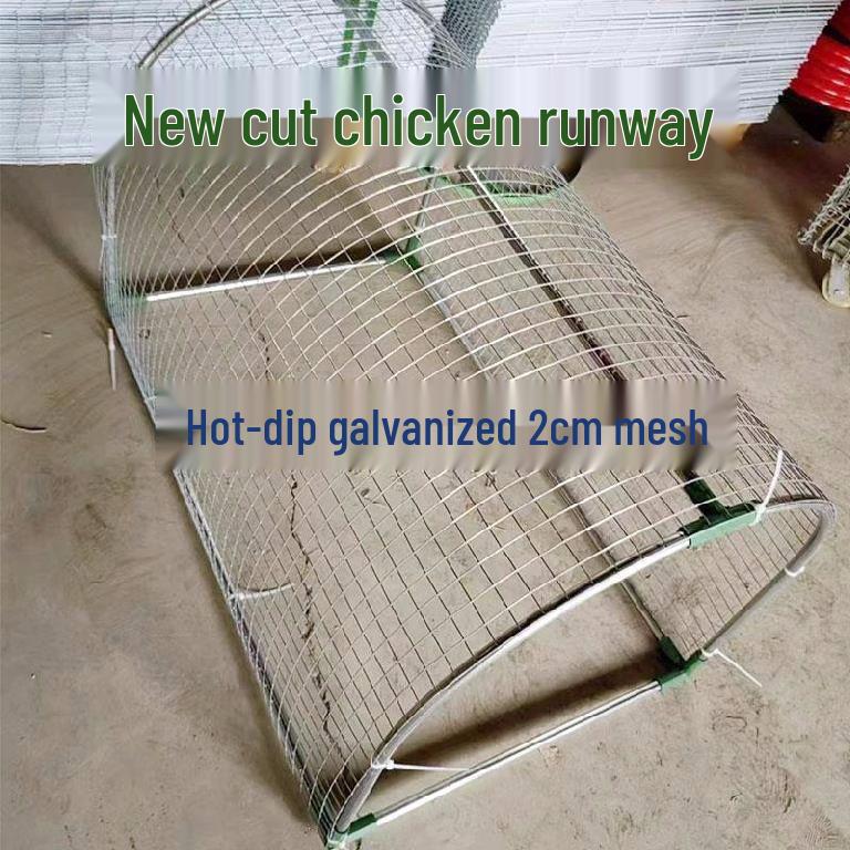 Iron Mesh Outdoor Chicken & Rabbit Tunnel Coop for Free-Range Farming