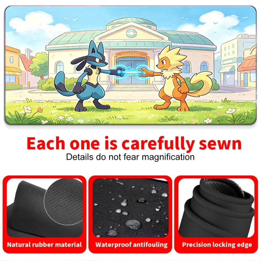 Pokemon Breakfast Party Gaming Desk Mat NonSlip Washable Mouse Pad 30x80x0.2cm