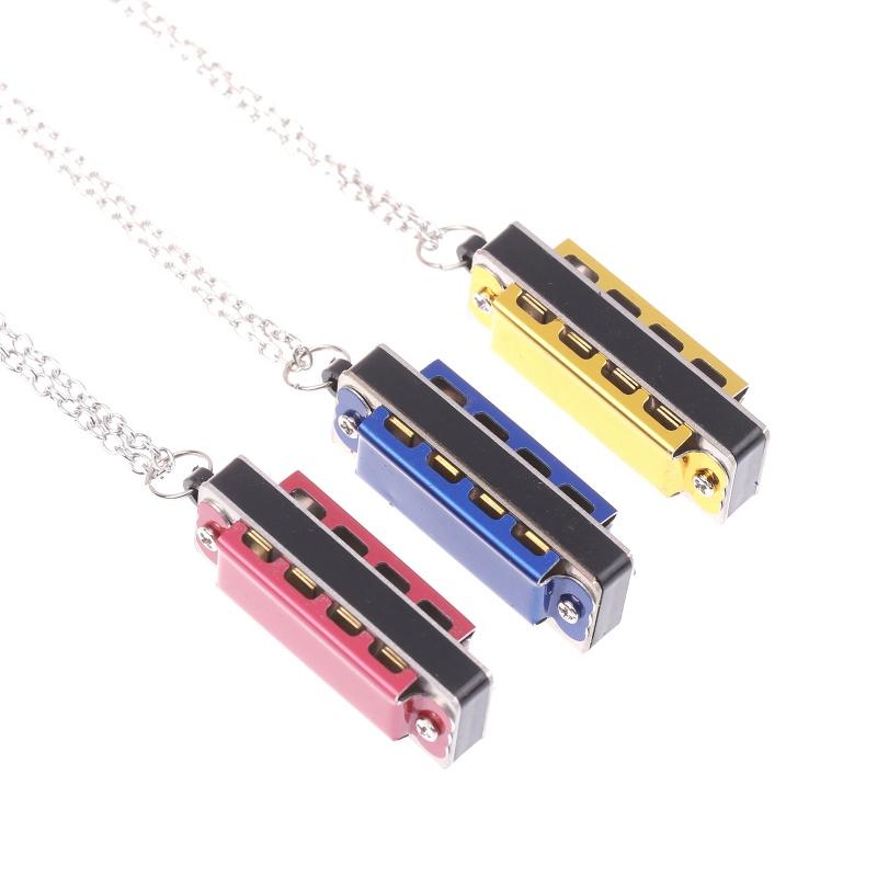 4-Hole 8-Tone Mini Necklace Harmonica Musical Instrument Toys For Kids Children'S Elementary School Entrance Music Toy Gift