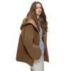 2026 A/W Women's Textured Lambswool Hooded Fur Coat