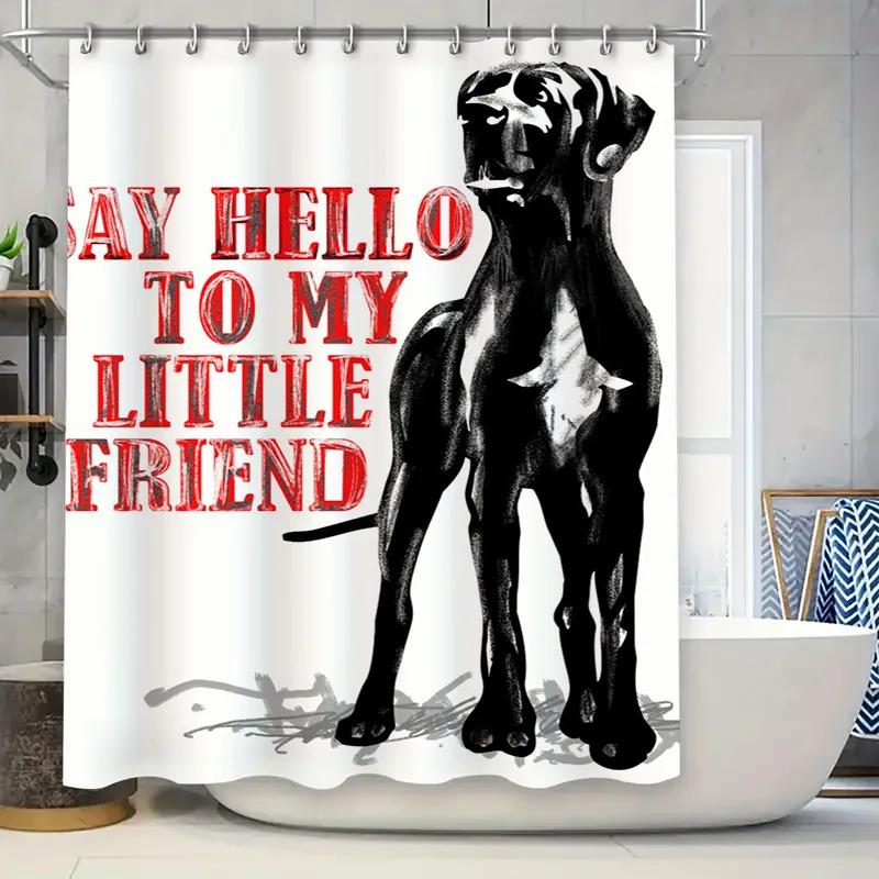 

Modern Geometric Shower Curtain Waterproof Fabric Bathroom Decor Pattern Printing Hanging For Home Decoration W60H190(CM)-1 Pcs