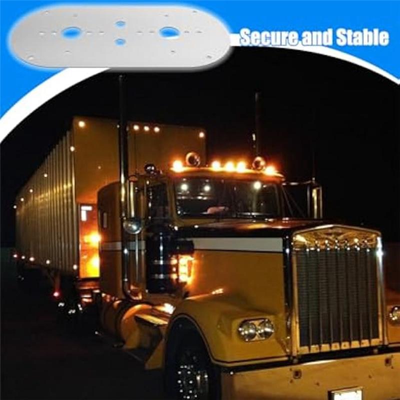 Mounting Plate Watermelon Light(2X ), Above Door Dome For Commercial Truck- Fits For Peterbilt 359 379 389 Kenworth W900L