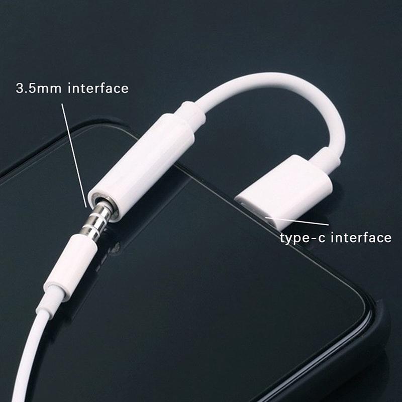 Type C To 3.5Mm Aux Adapter Type-C 3.5 Jack Audio Cable For Phone Headphone Converter