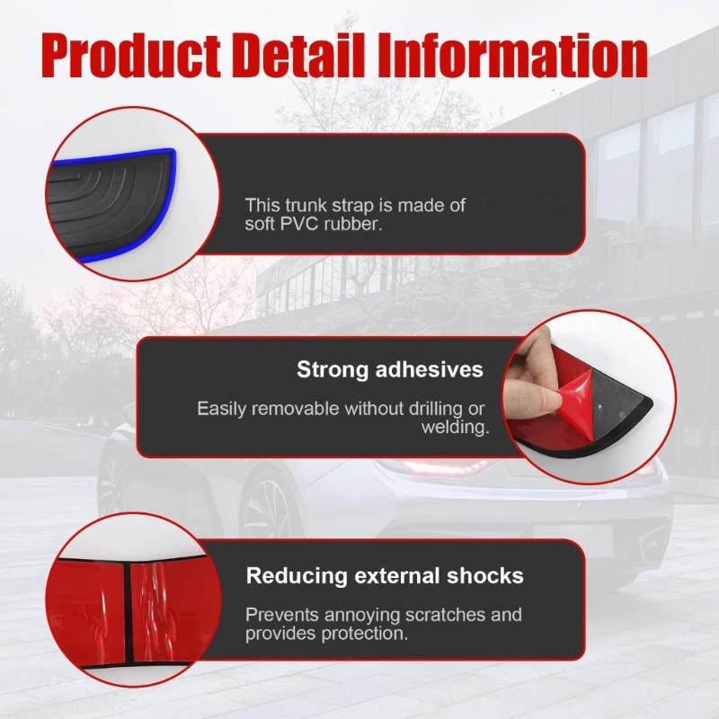 Universally Car Trunk Door Sill Plate Protector Rear Bumper Guard Rubber Mouldings Pad Trim Cover Strips Car Styling