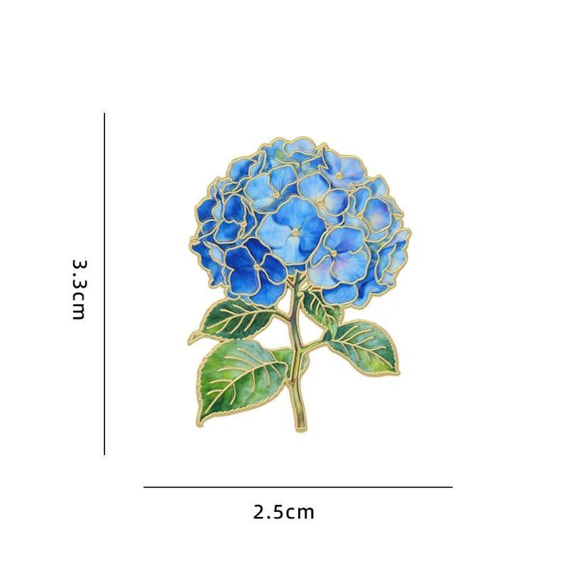 1/4Pcs Elegant Botanical Enamel Flower Pins Assorted Plant Lapel Brooches For Women Clothing Accessories