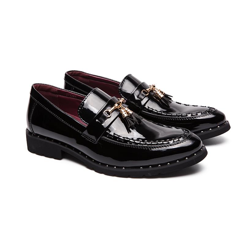Fashion Summer Men Casual Genuine Leather Tassel Office Loafers Wedding Black Dress Shoes Banquet Business Shoes Outdoor Walking Shoes