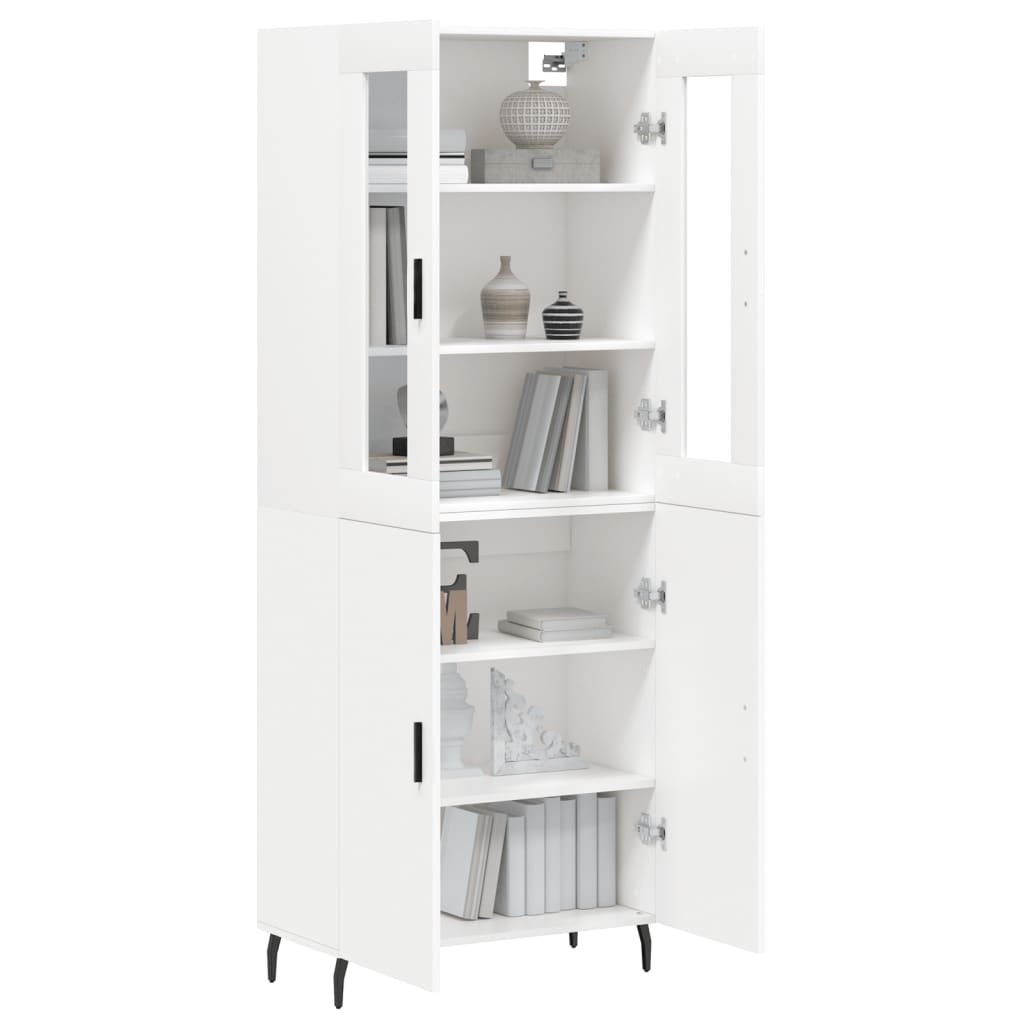 vidaXL Highboard White 69.5 x 34 x 180 cm Particleboard