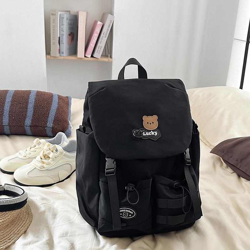 

Stylish Japanese Collapsible Backpack With Waterresistant Nylon For Travel And School Use Black,S