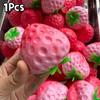 Crispy Sound Watermelon Strawberry Pineapple Block Squeezing Toy Handmade Squeeze Ball Non-Rebound Stress Relieving Toy For Gift