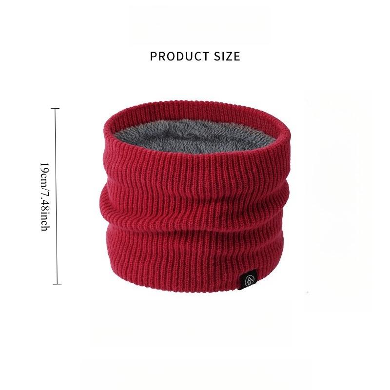 1 Stück Unisex Herbst/Winter Fleecegefütterter Verdickter Nackenwärmer für Outdoor-Radfahren - Trendiger und Schlichter Gestrickter Nackenschutz