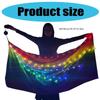 LED Dance Silk Veil Belly Dance Ball LED Light Silk Veils Rectangle Veil Party Supplies for Belly Dance Performances