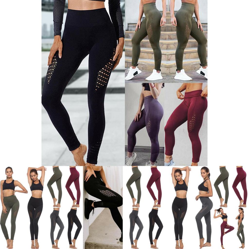 Women Push Up Yoga Leggings With High Waist Support And Hollow Design For Active Fitness