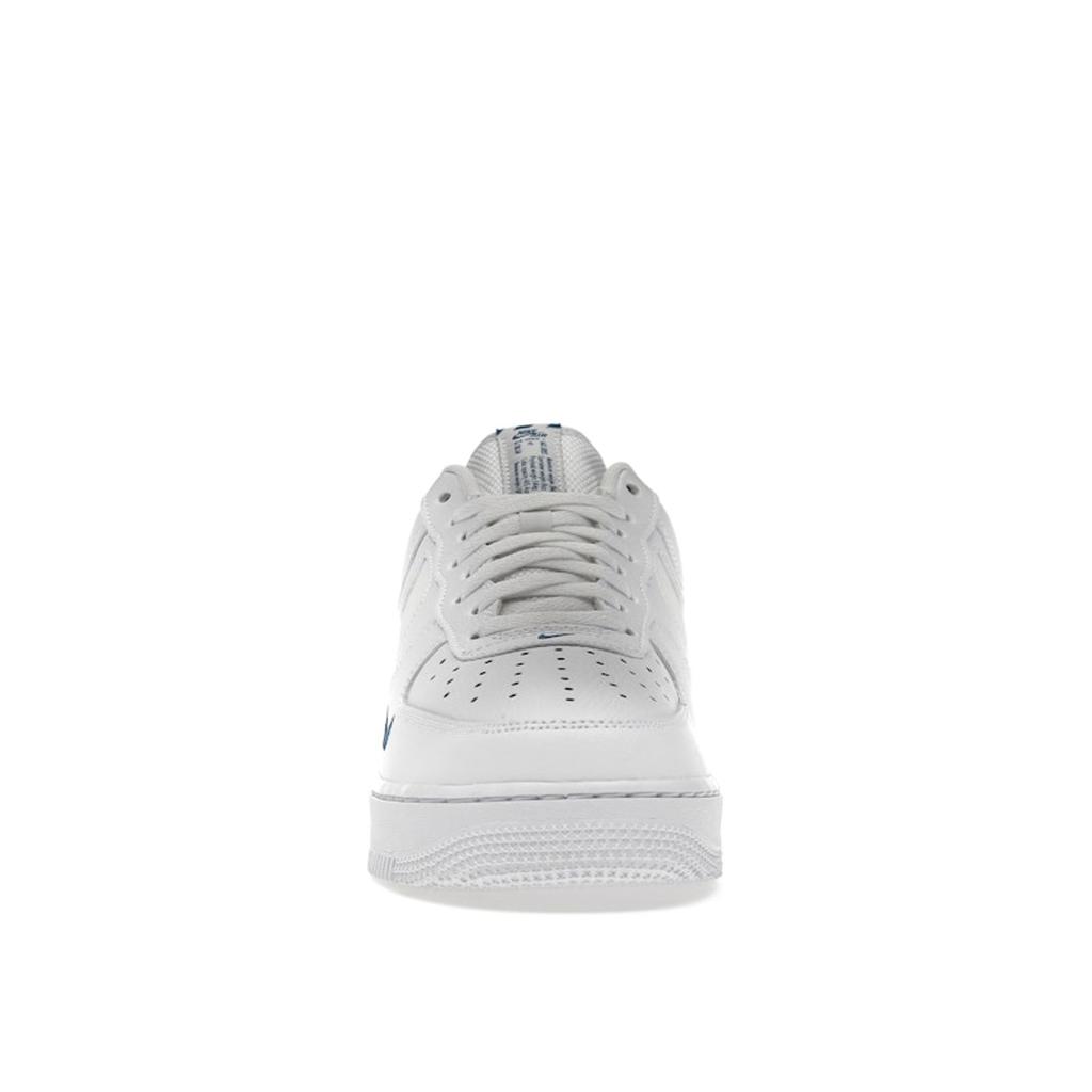 Nike Air Force 1 07 LV8 Reflective Swoosh - White Dark Marina Blue Men Sneakers FB8971-100