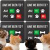 4/1PCS Magnetic Cat Dog Pets Feeding Reminder Fed Wooden Have We Been Fed Magnet Fridge Sign for Home Kitchen Door Pet Supplies