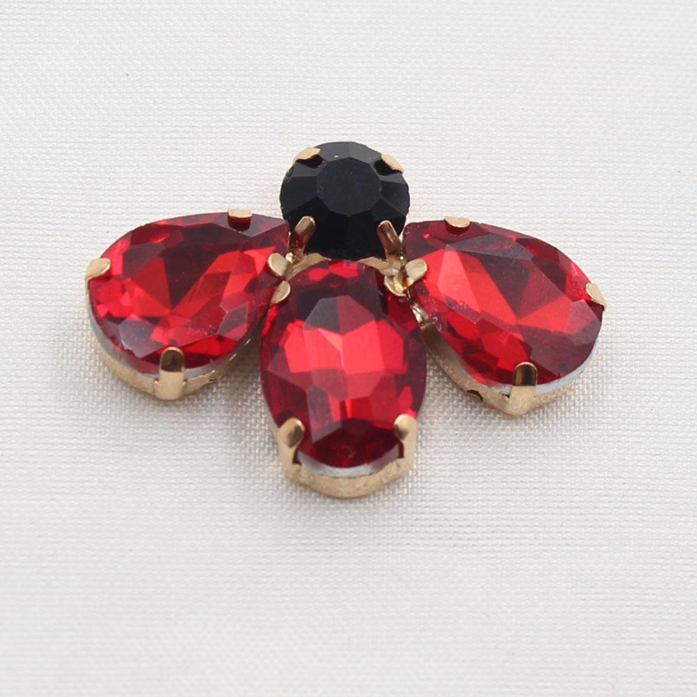 

New 5 pieces of 22 * 30MM fashionable alloy inlaid with diamonds, bee DIY hair accessories, clothing, shoes, packaging accessori