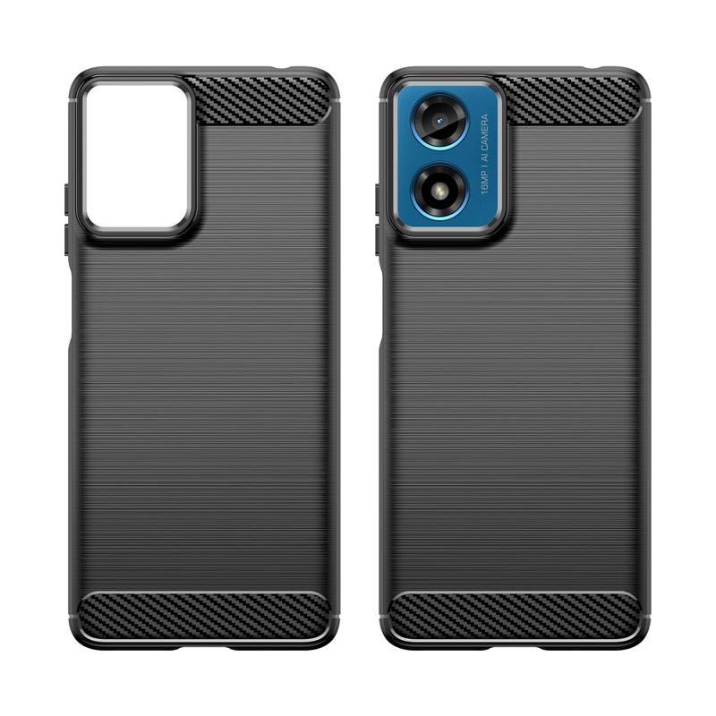 For Moto G04 Case Cover Moto G04 Capas Carbon Fiber Phone Bumper Back Shockproof Soft TPU Fundas Motorola Moto G 04 G04 G34 G24
