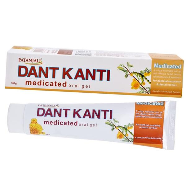 

Лікувальна зубна паста-гель, Dant Kanti Medicated, Patanjali 100г (43635006) 100g