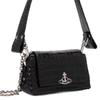 Bolsa Cruzada de Cuero Patentado Estilo 'Hot Girl' Saturno Cocodrilo Baguette Primavera 2025