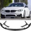 Black Front Lip Spoiler for BMW M3 F80 2015 2016 2017 2018  , OEM Style Front Bumper Lip Body Kit