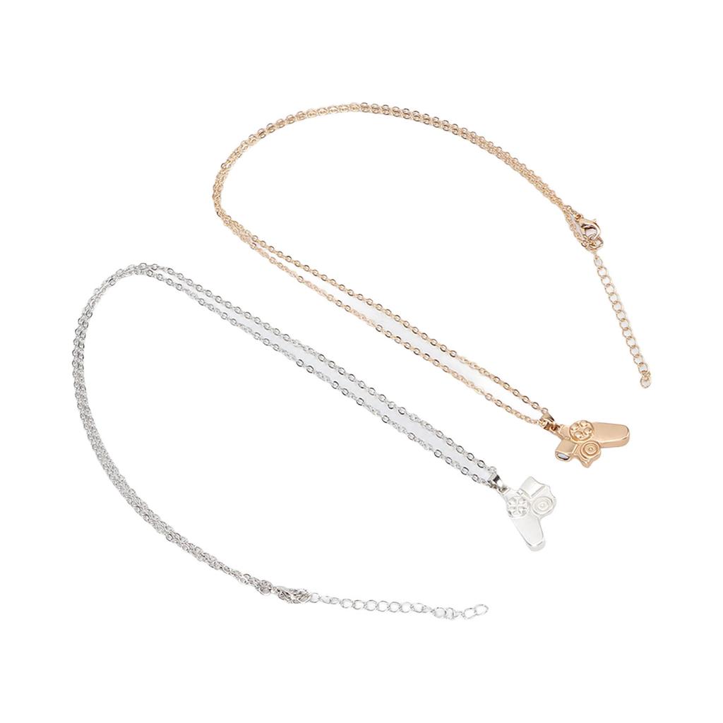 2 Stück Magnetische Partner Passende Anhänger Halskette Legierung Freundin Freund Schmuck für Paare