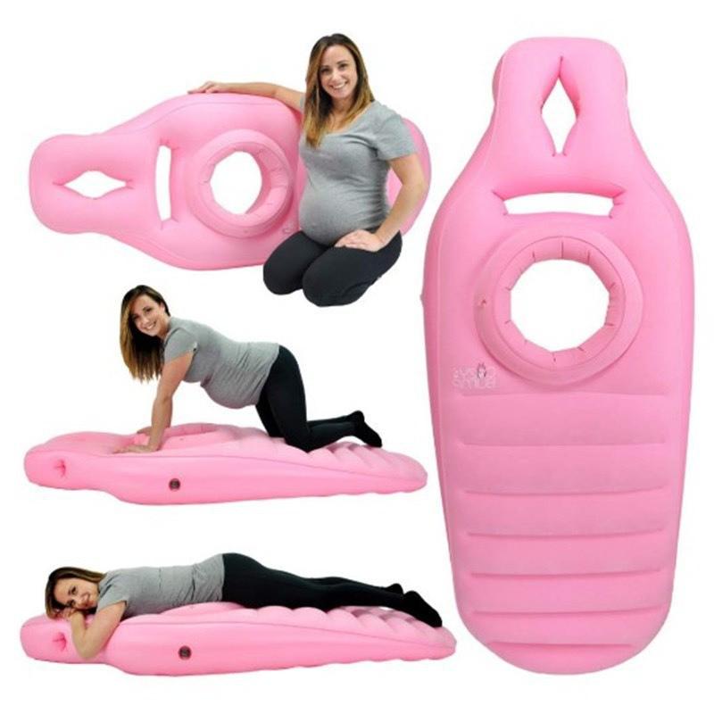 Inflatable Pregnancy Prone Sleeping Pad with Flocked Surface