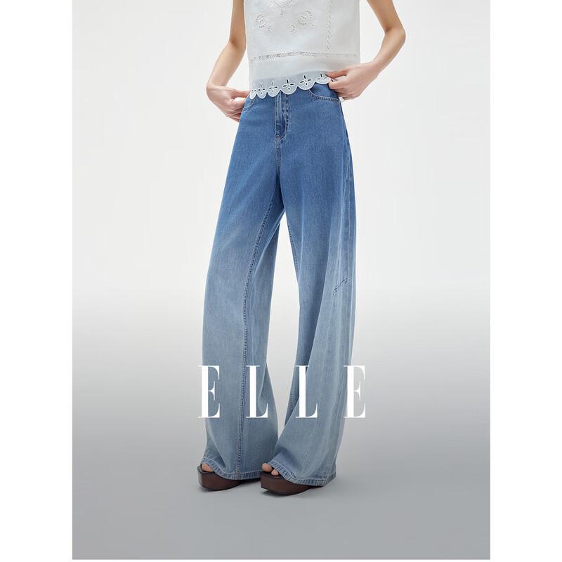 ELLE Vintage Washed Wide-Leg Jeans M