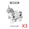 Military Building Blocks Medieval Solider Knights Equipments Mount War-Horse Wolf Flag Vests Shields Fiery Dragon Mini Blocks