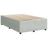Bed Frame without Mattress Light Grey 120 x 190 cm Velvet