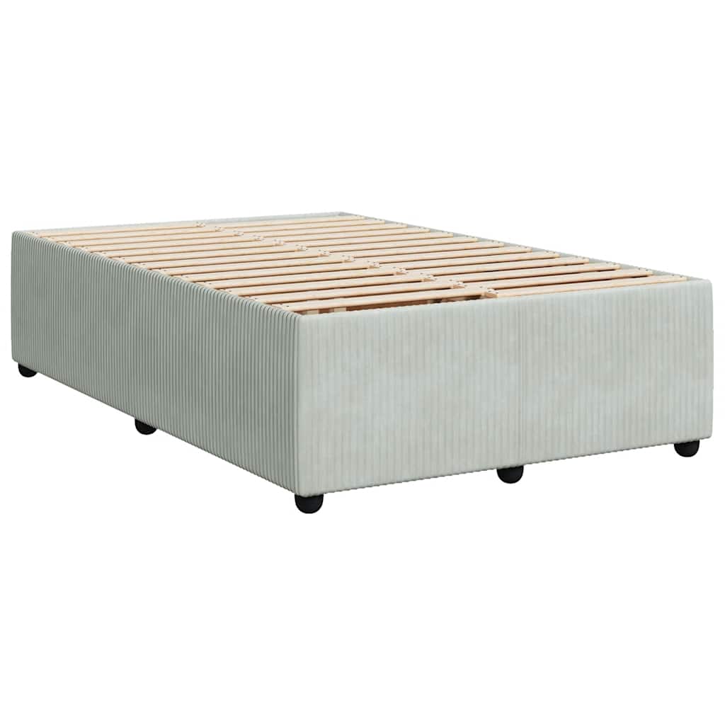 Bed Frame without Mattress Light Grey 120 x 190 cm Velvet