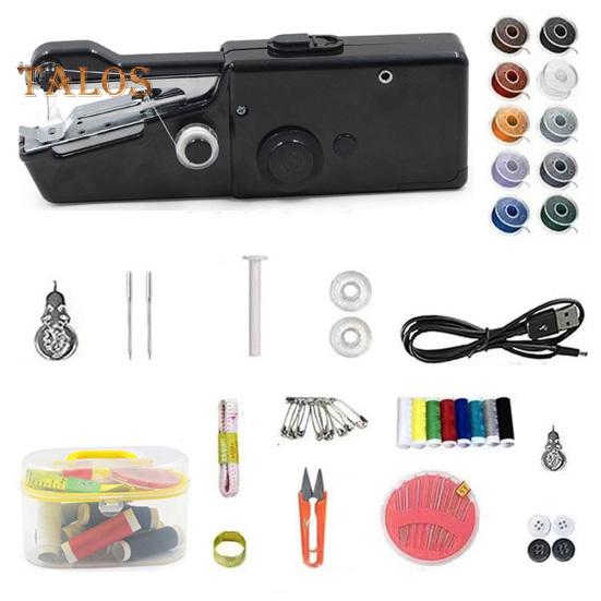 

Мини швейная машинка с набором аксессуаров Беспроводная ручная швейная машинка с питанием от аккумулятора/USB Портативный швейный набор для начинающих