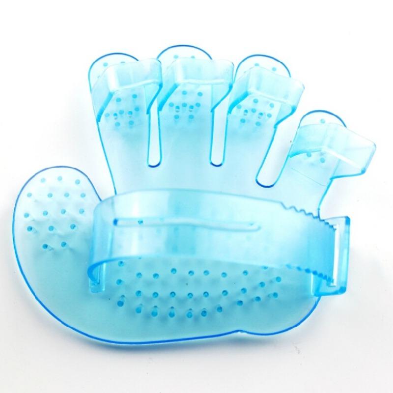 

Pet Bath Brush, Dog Bath Brush, Crystal Plastic Material Five-finger Brush, Cat Massage Comb 1pc