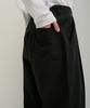 GNOK Cotton Double-Pleat Wide Pants [Black]