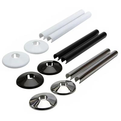 Plastic Radiator Pipe Covers 15mm Collars Easy Installation Pipe Decorative Cover Clip-on Neat Pipe Angle Valve Decor Ring