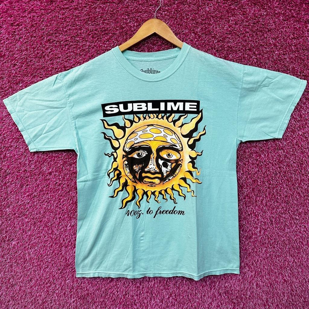 Sublime 40oz To Freedom tyrkysově modré tričko velikost SM