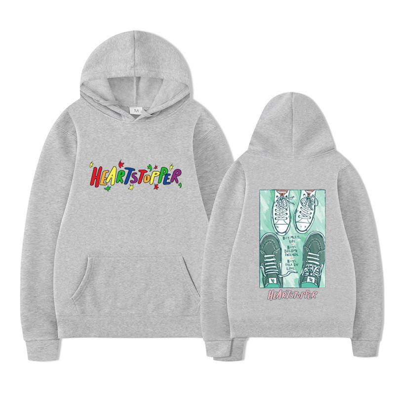 Heartstopper Rainbow Hoodie with Printed Men's and Women's Hoodies and Plush Hoodies for Loose Sports Printing