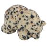 Crystal Gemstone Bear Carved Hand Figurine Animal Statue 15in Office Decor Home Collection Spotted