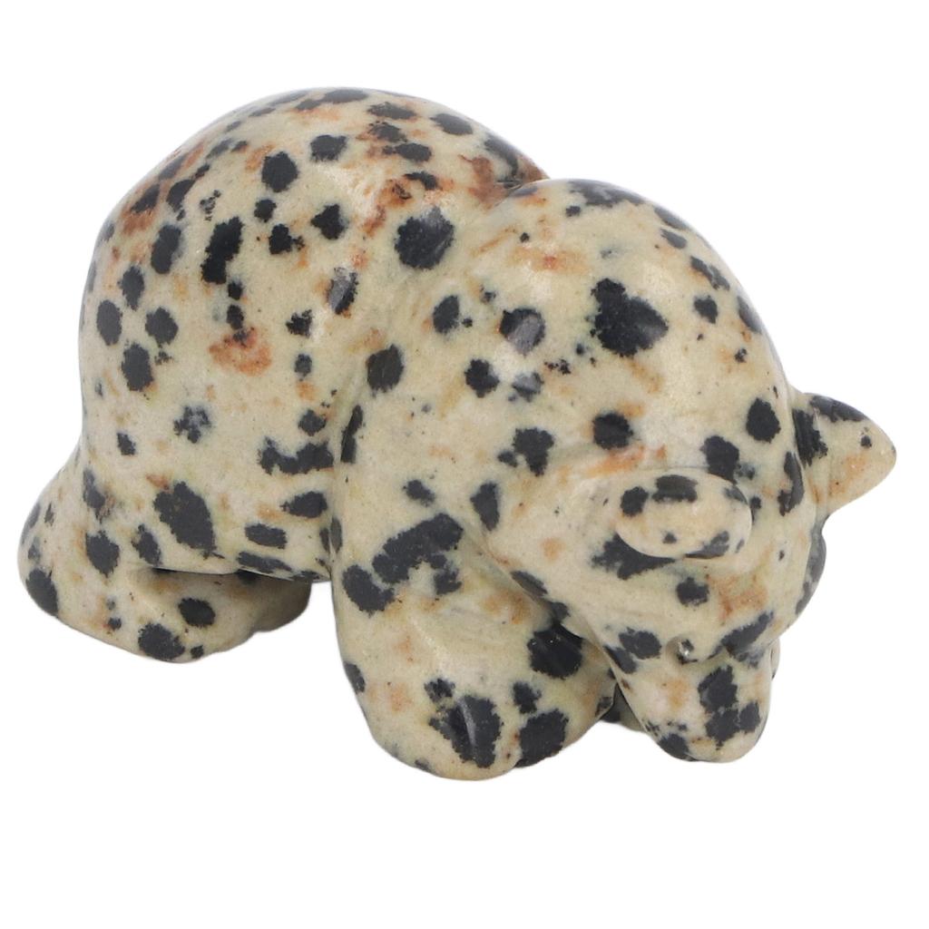 Crystal Gemstone Bear Carved Hand Figurine Animal Statue 15in Office Decor Home Collection Spotted
