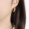 Meier French-inspired Minimalist and Unique Earrings. Women's Stud Earrings, Titanium Steel, 18k Gold Plated Jewelry