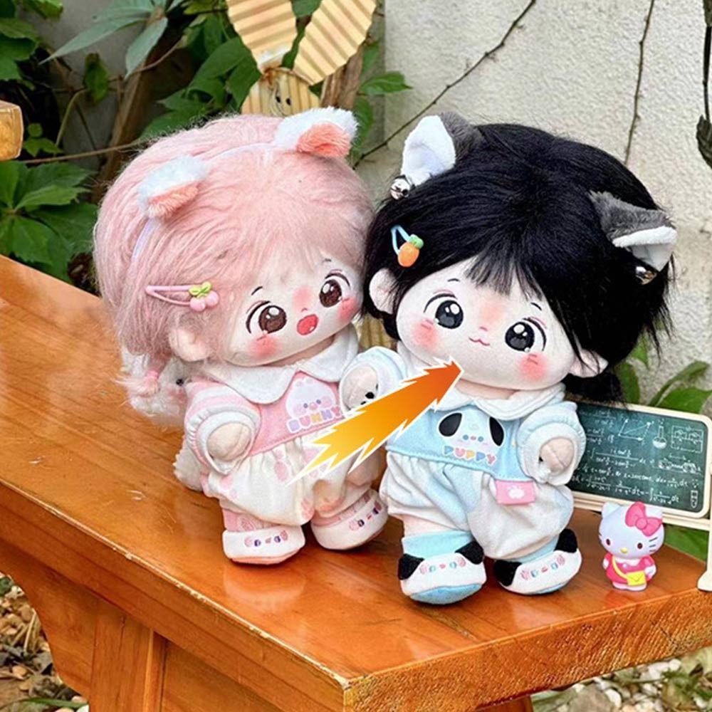 20CM Cartoon Animal Jumpsuits Multicolor Doll Pajamas Kawaii Doll Clothes Cotton Stuffed Doll