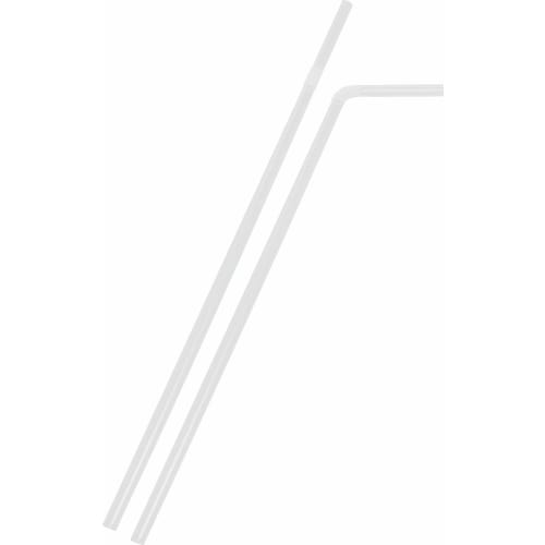 Shibase Kogyo 538 Straw Straws, Long, Flexible, for Juice Drinking, 6mm x 30cm, Pack of 500, Clear, Unwrapped, Made in Japan